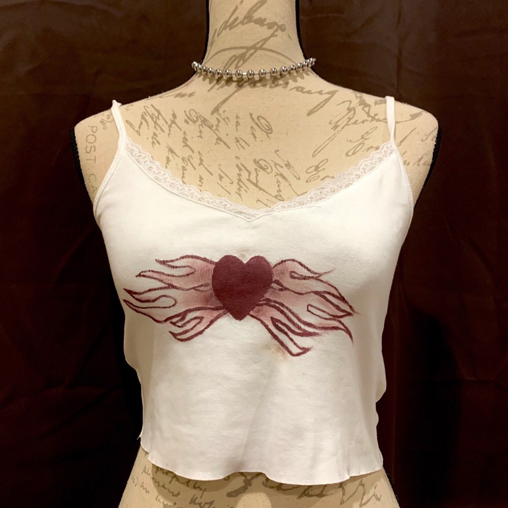 fire heart lace tank ❤️